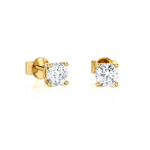 Round Lab Grown Diamond Solitaire Stud Earrings