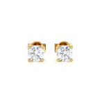 Round Lab Grown Diamond Solitaire Stud Earrings
