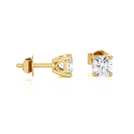 Round Lab Grown Diamond Solitaire Stud Earrings