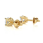 Round Lab Grown Diamond Solitaire Stud Earrings