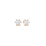 1/2 ctw Round Lab Grown Diamond Solitaire Stud Earrings
