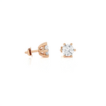 1/2 ctw Round Lab Grown Diamond Solitaire Stud Earrings