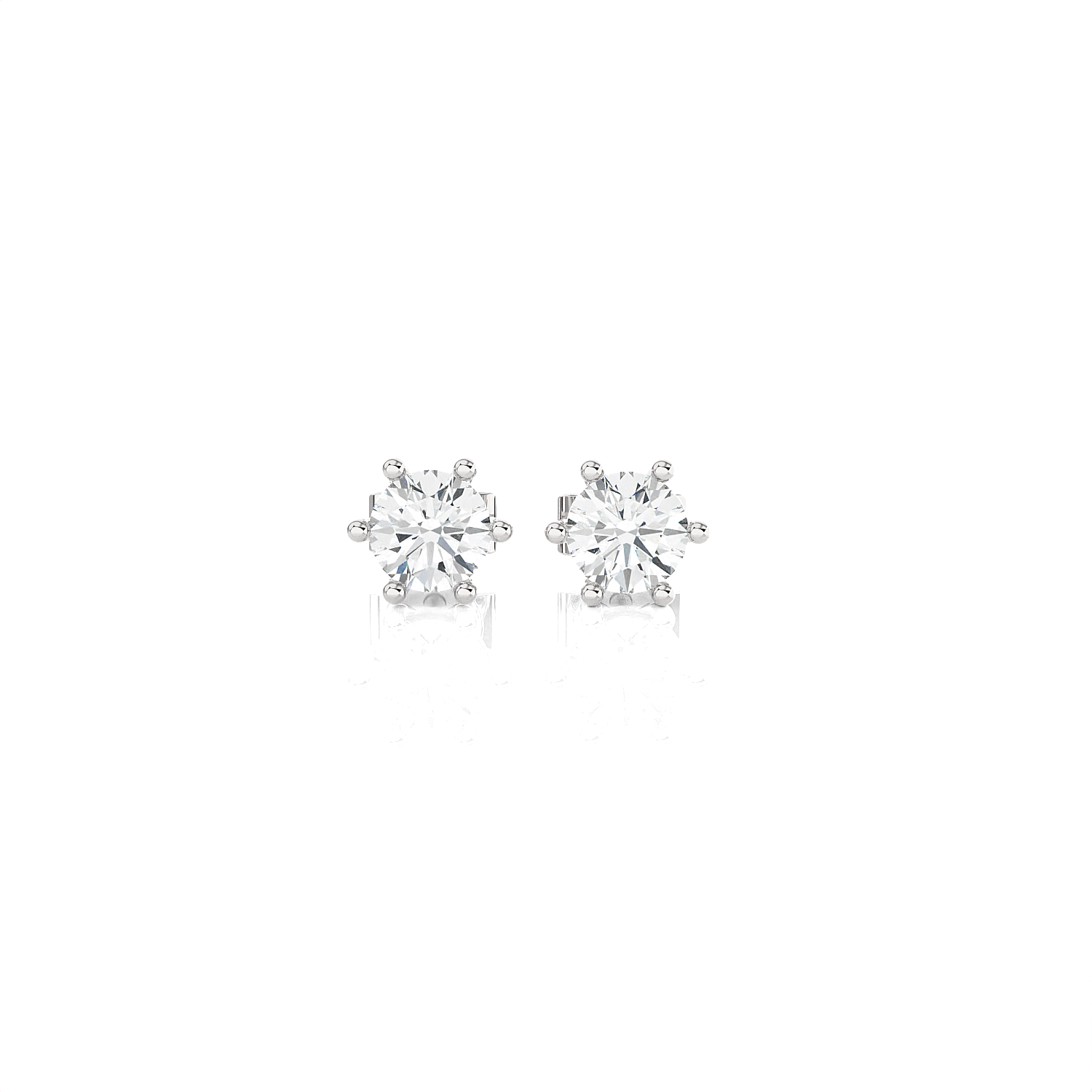 1/2 ctw Round Lab Grown Diamond Solitaire Stud Earrings