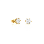 1/2 ctw Round Lab Grown Diamond Solitaire Stud Earrings
