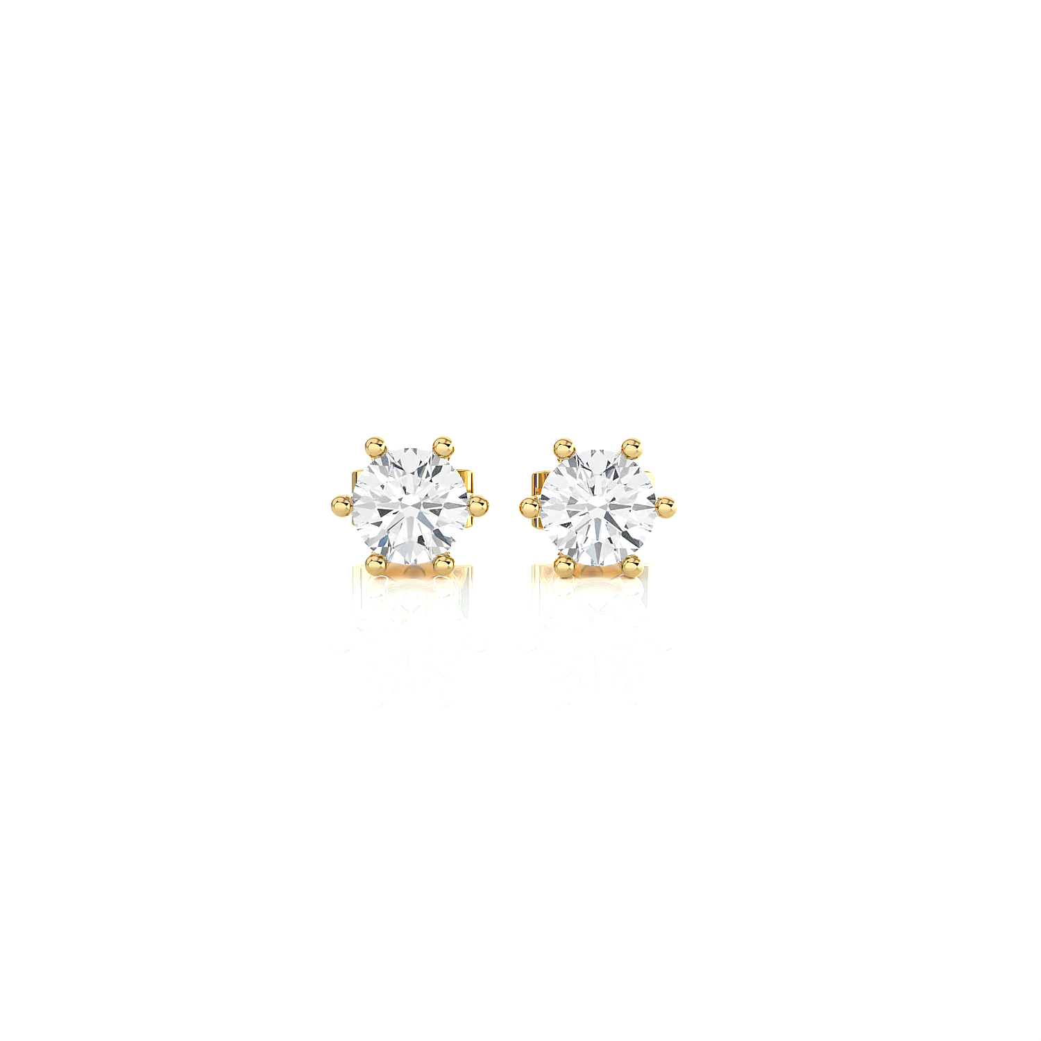 1/2 ctw Round Lab Grown Diamond Solitaire Stud Earrings
