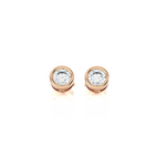 1/2 ctw Round Lab Grown Diamond Bezel Set Solitaire Stud Earrings