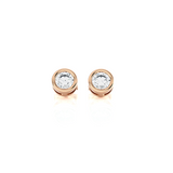 1/2 ctw Round Lab Grown Diamond Bezel Set Solitaire Stud Earrings