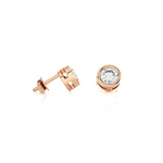 1/2 ctw Round Lab Grown Diamond Bezel Set Solitaire Stud Earrings