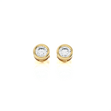 1/2 ctw Round Lab Grown Diamond Bezel Set Solitaire Stud Earrings