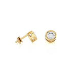 1/2 ctw Round Lab Grown Diamond Bezel Set Solitaire Stud Earrings