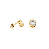1/2 ctw Round Lab Grown Diamond Bezel Set Solitaire Stud Earrings