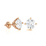1/2 ctw Round Lab Grown Diamond Solitaire Stud Earrings