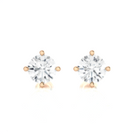 1/2 ctw Round Lab Grown Diamond Solitaire Stud Earrings
