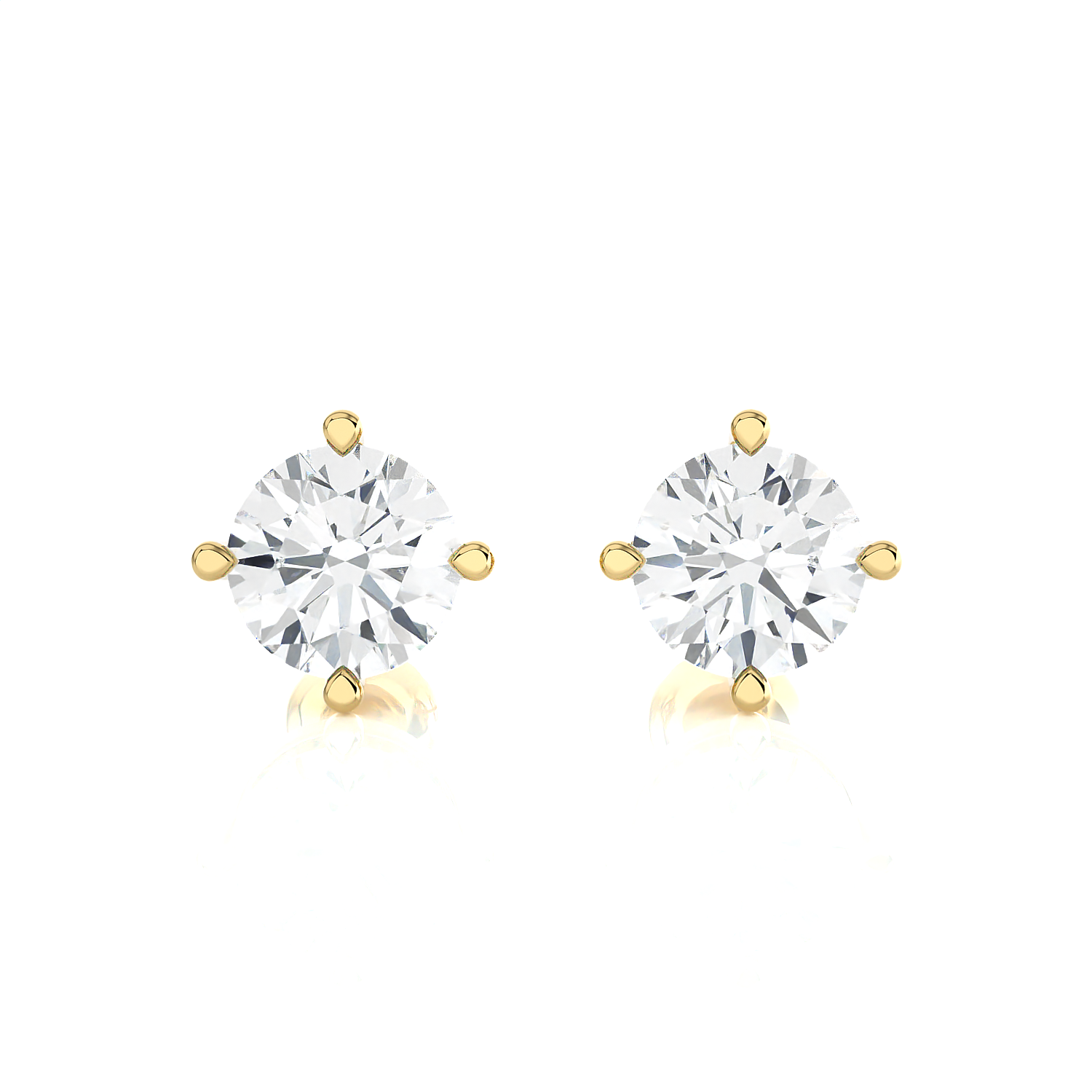 1/2 ctw Round Lab Grown Diamond Solitaire Stud Earrings