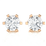 1 ctw Round Lab Grown Diamond Solitaire Stud Earrings