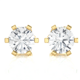 1 ctw Round Lab Grown Diamond Solitaire Stud Earrings