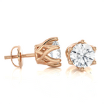 Round Lab Grown Diamond Solitaire Stud Earrings