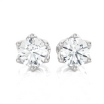 Round Lab Grown Diamond Solitaire Stud Earrings