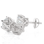 Round Lab Grown Diamond Solitaire Stud Earrings