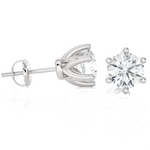 3/4 ctw Round Lab Grown Diamond Solitaire Stud Earrings