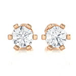 1/2 ctw Round Lab Grown Diamond Solitaire Stud Earrings