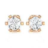 1/2 ctw Round Lab Grown Diamond Solitaire Stud Earrings