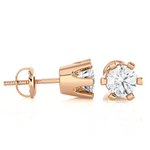 1/2 ctw Round Lab Grown Diamond Solitaire Stud Earrings