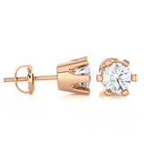 1/2 ctw Round Lab Grown Diamond Solitaire Stud Earrings