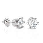 1/2 ctw Round Lab Grown Diamond Solitaire Stud Earrings