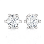 1/2 ctw Round Lab Grown Diamond Solitaire Stud Earrings