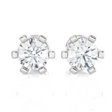 1/2 ctw Round Lab Grown Diamond Solitaire Stud Earrings