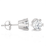 1/2 ctw Round Lab Grown Diamond Solitaire Stud Earrings