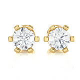 1/2 ctw Round Lab Grown Diamond Solitaire Stud Earrings