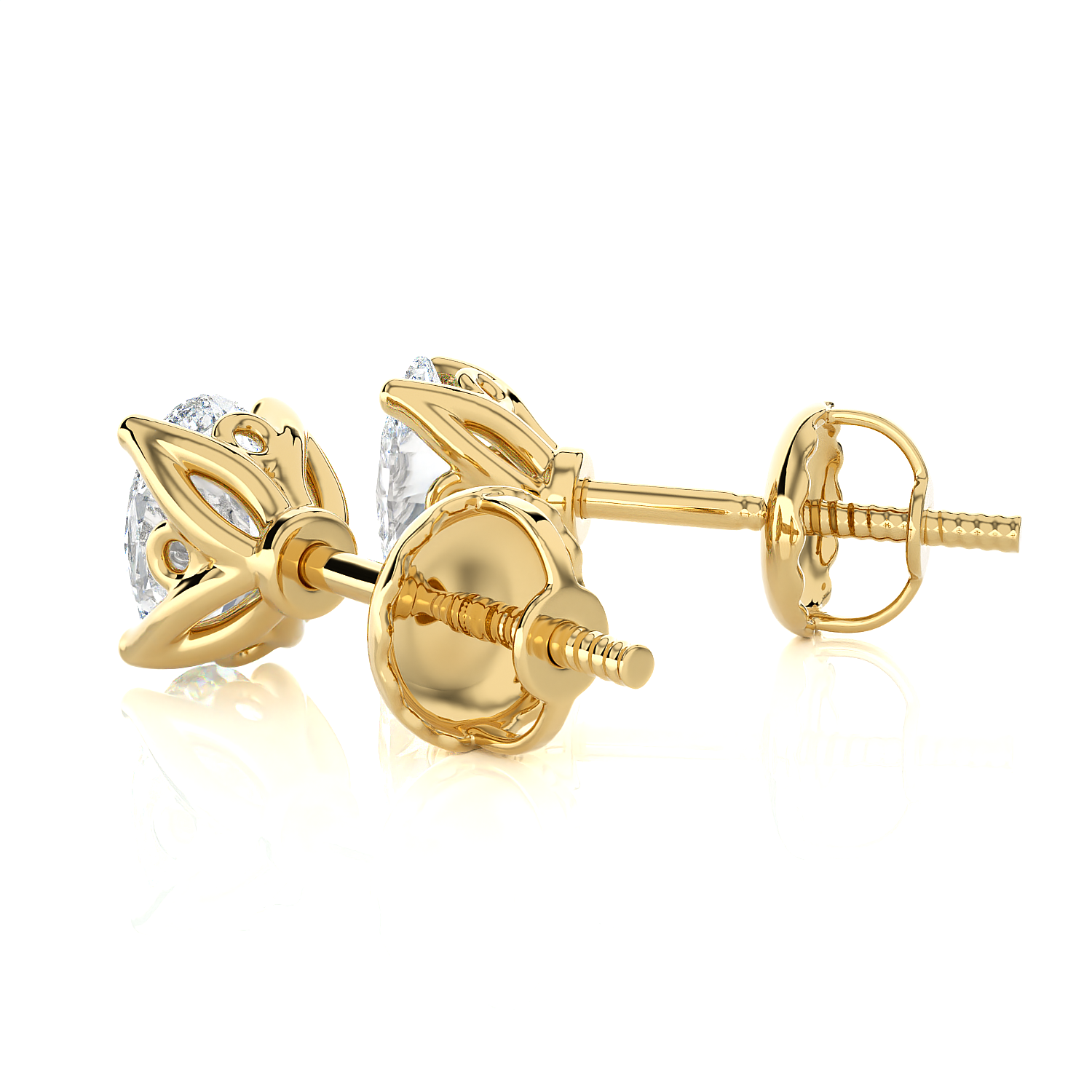 Oval Lab Grown Diamond Solitaire Stud Earrings