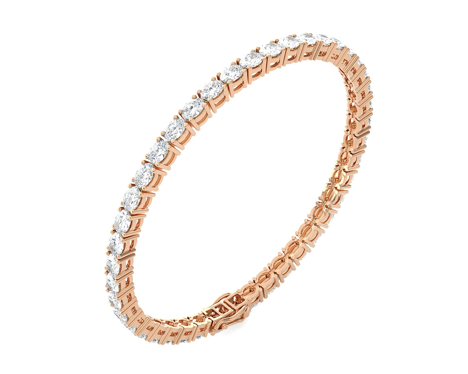 6 7/8 ctw Oval-Shape Lab Grown Diamond Tennis Bracelet