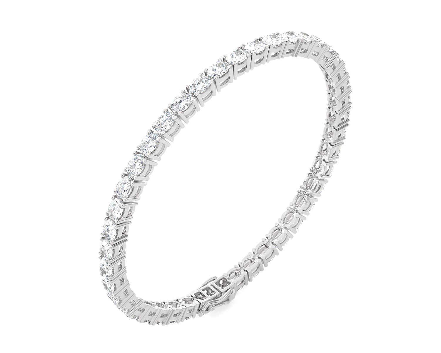 6 7/8 ctw Oval-Shape Lab Grown Diamond Tennis Bracelet