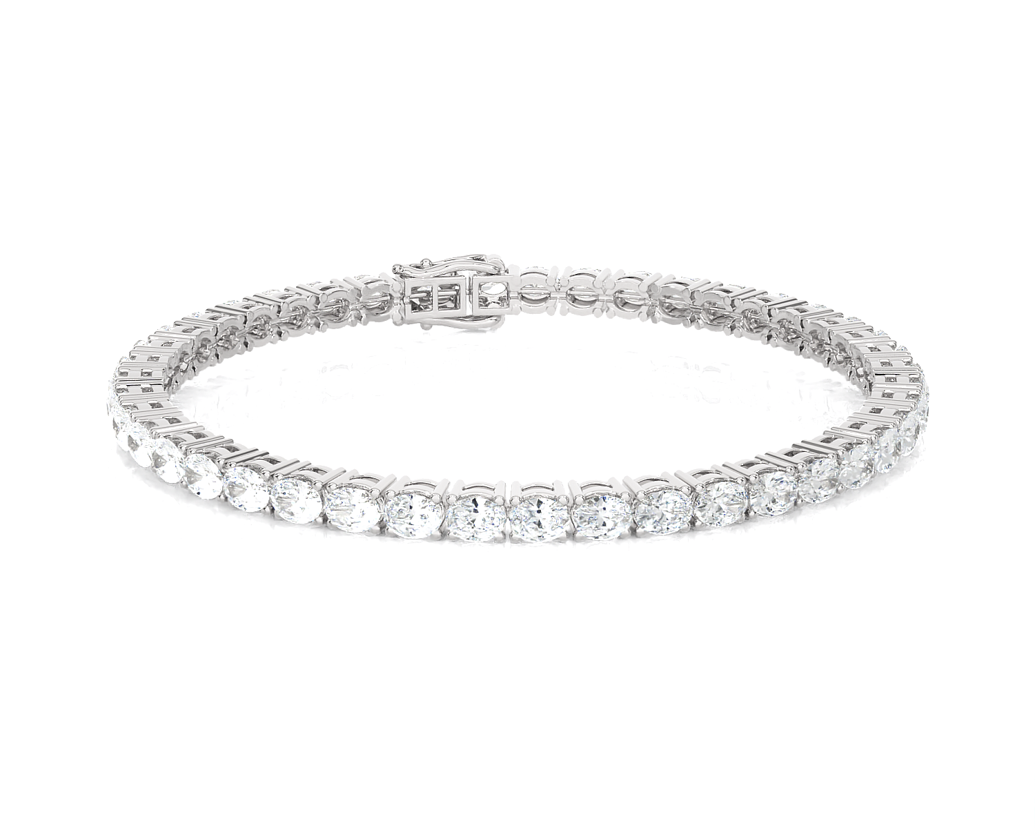 6 7/8 ctw Oval-Shape Lab Grown Diamond Tennis Bracelet