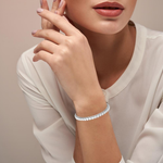 6 7/8 ctw Oval-Shape Lab Grown Diamond Tennis Bracelet
