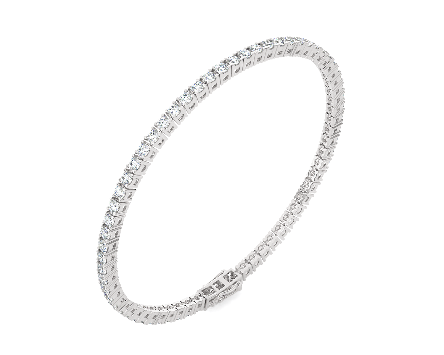 3 3/4 ctw Round Lab Grown Diamond Tennis Bracelet