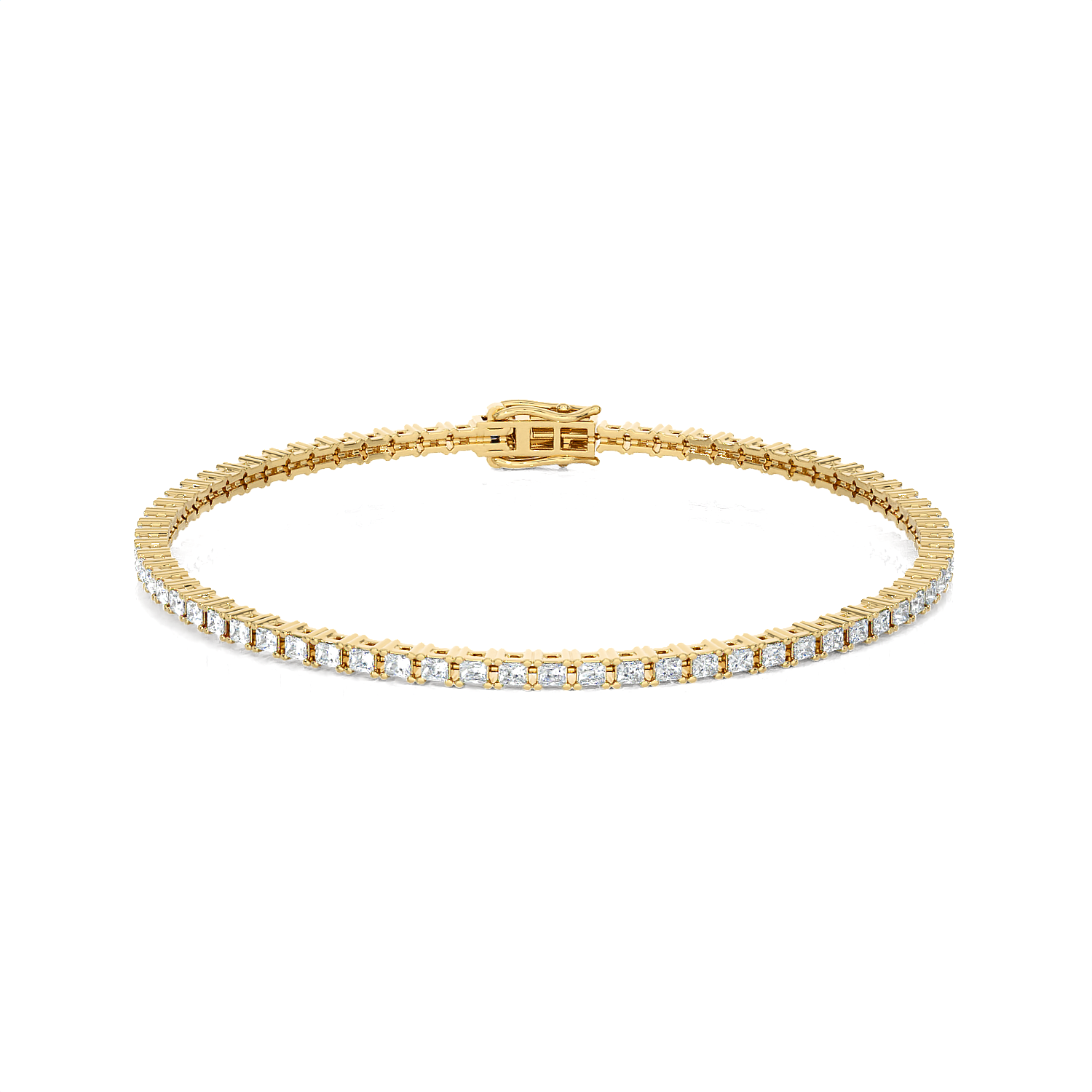 2 ctw Princess-Cut Lab Grown Diamond Tennis Bracelet