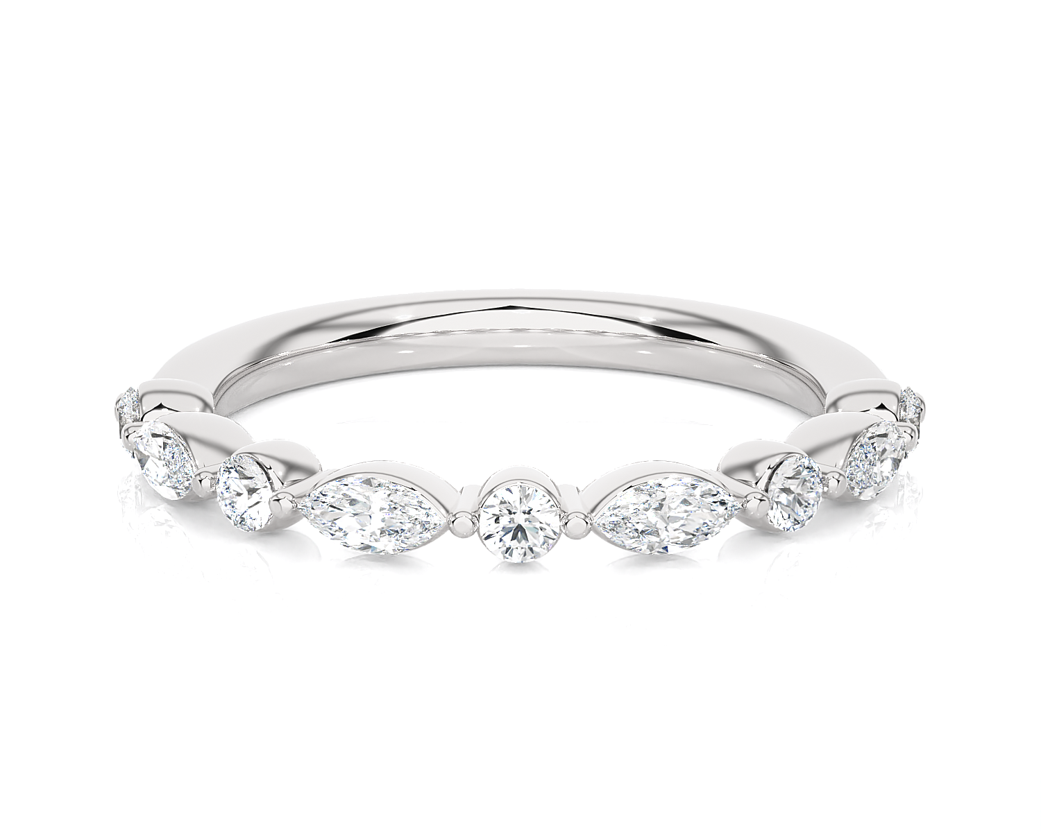 3/8 ctw Marquise Lab Grown Diamond Anniversary Ring