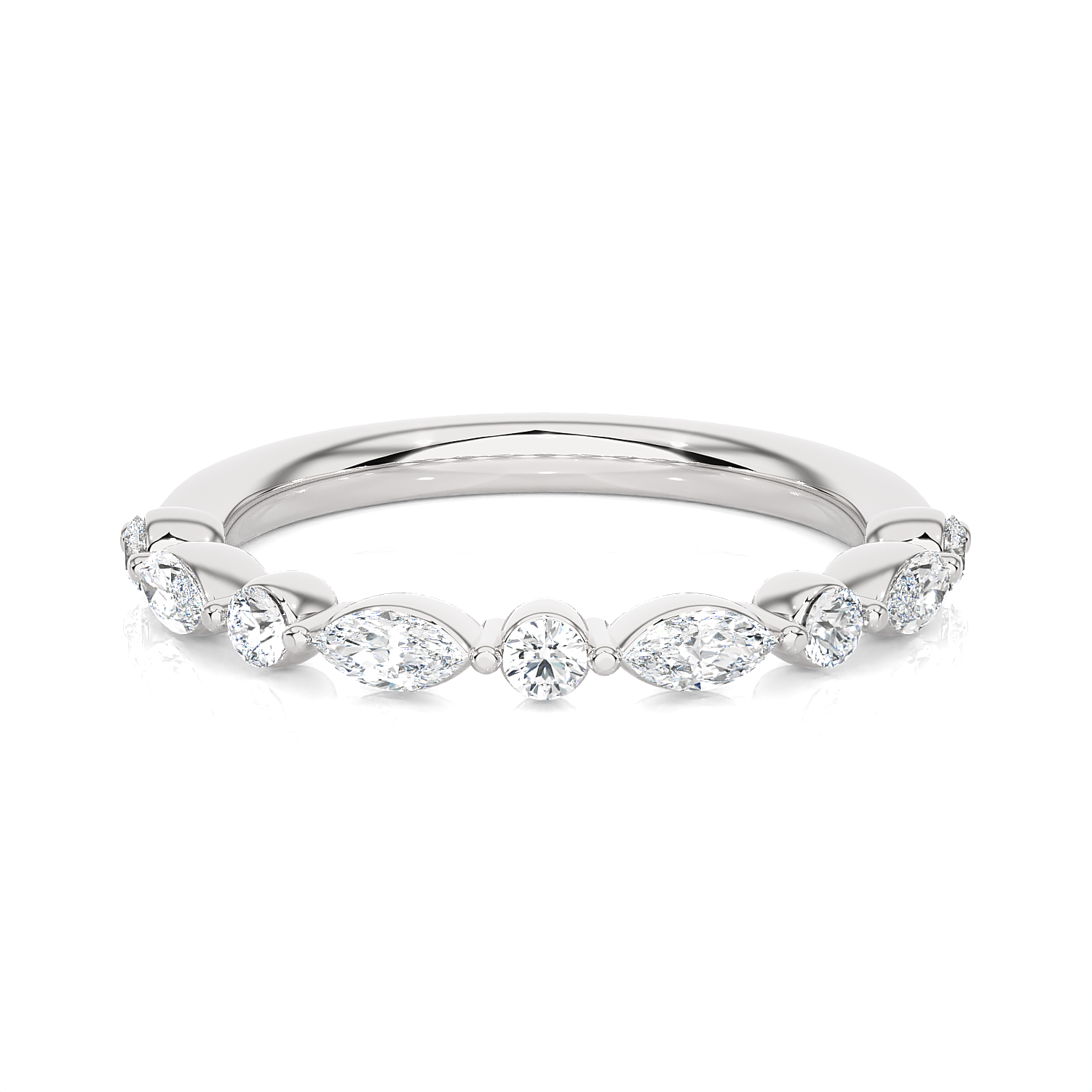 3/8 ctw Marquise Lab Grown Diamond Anniversary Ring