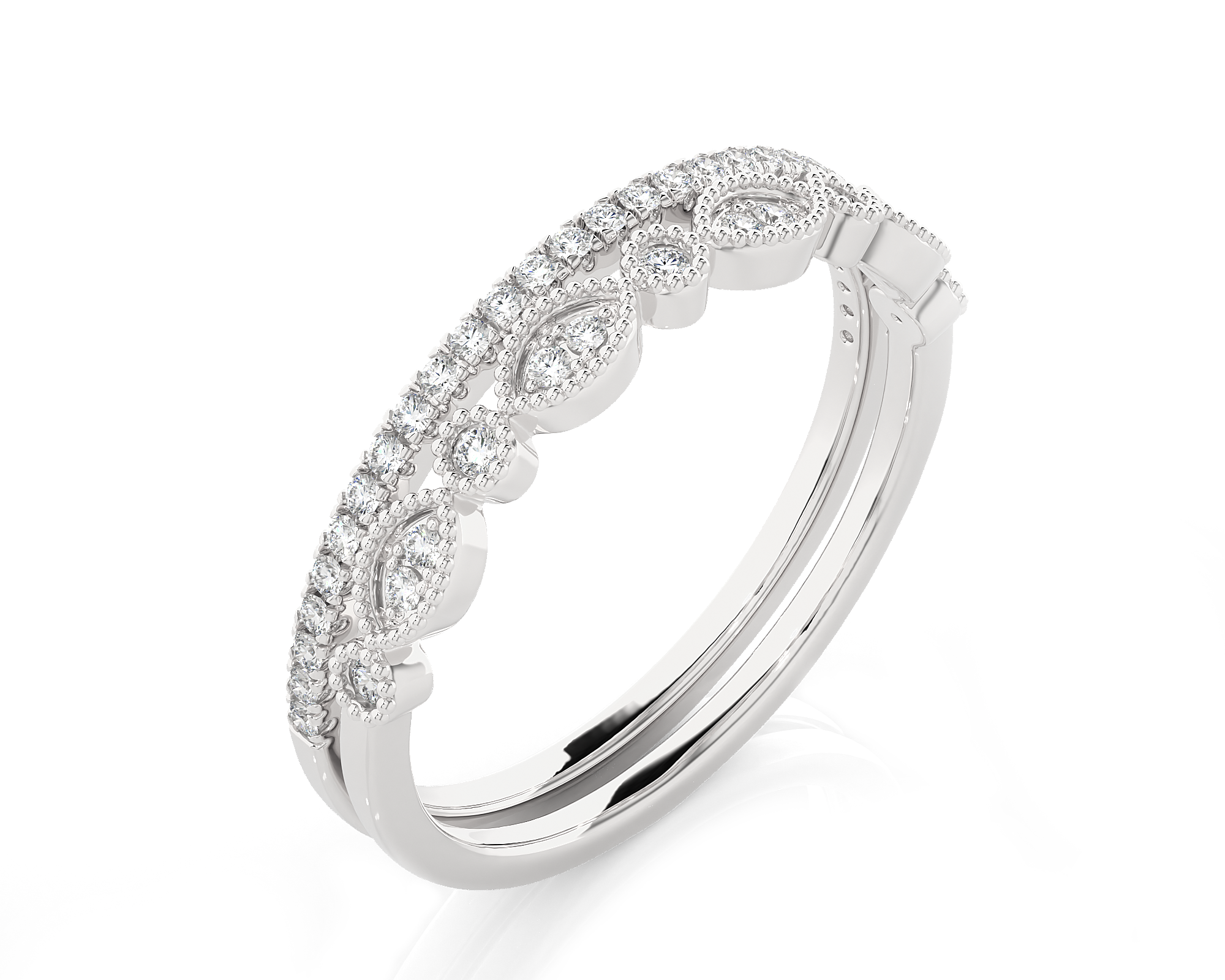 1/4 ctw Round Lab Grown Diamond Anniversary Ring