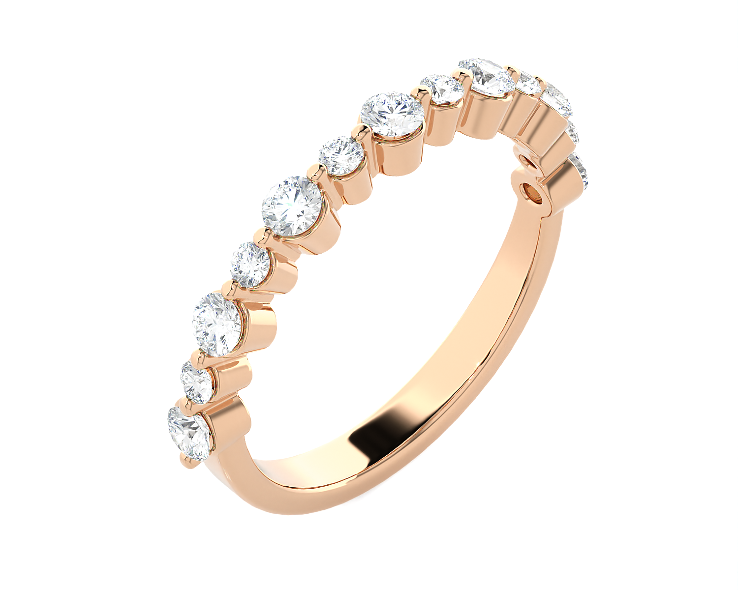 5/8 ctw Round Lab Grown Diamond Anniversary Ring
